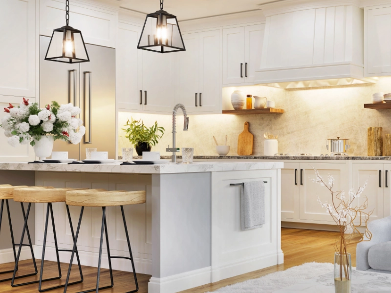 A white interior of a house.