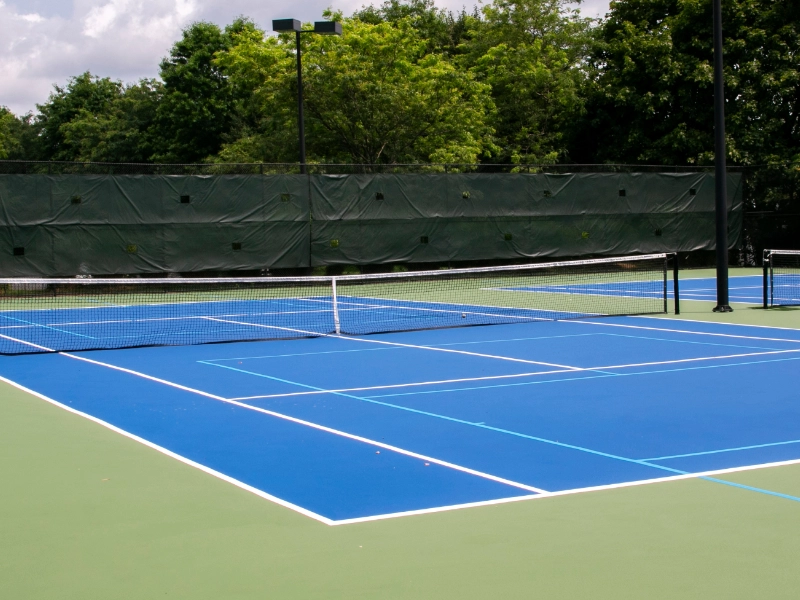 A pickleball court